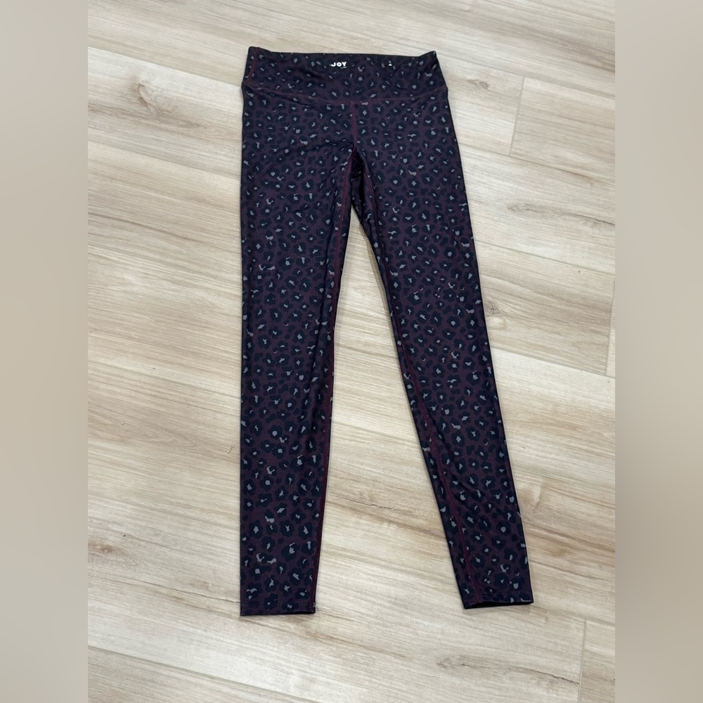 JoyLab Leopard Print Leggings Small High Rise Athletic Yoga Gym